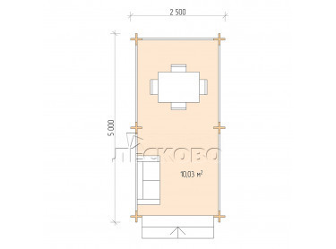 Gazebo "BS" series 2.5×5