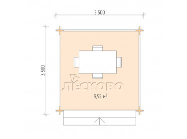 Gazebo "BS" series 3.5×3.5