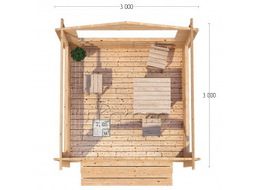 Gazebo "BS" series 3×3