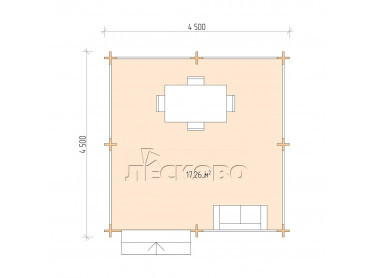 Gazebo "BS" series 4.5×4.5