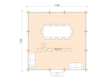 Pavillion "BS" serie 5.5×5.5