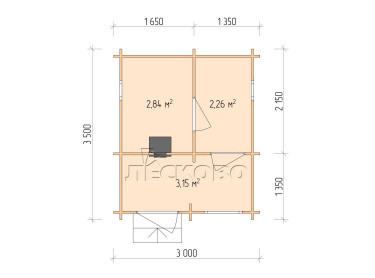 Баня серия "БЛ" 3×3.5