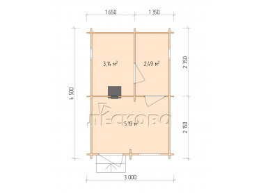 Outdoor sauna "BL" series 3×4.5