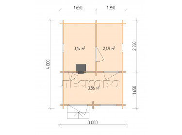 Outdoor sauna "BL" series 3×4