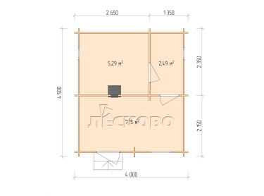 Outdoor sauna "BL" series 4×4.5