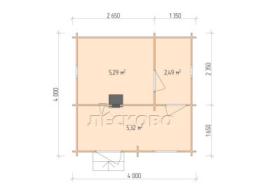 Outdoor sauna "BL" series 4×4