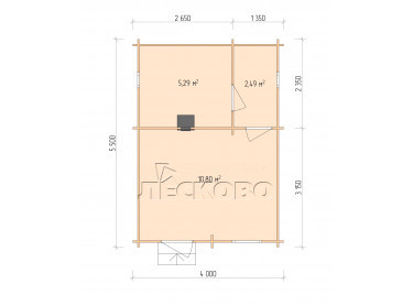 Outdoor sauna "BL" series 4×5.5