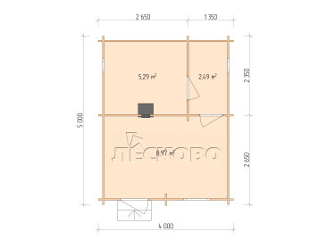 Outdoor sauna "BL" series 4×5