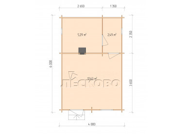 Outdoor sauna "BL" series 4×6