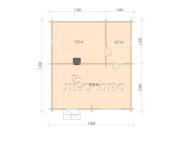 Outdoor sauna "BL" series 5×5.5