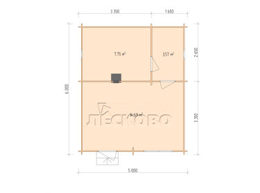 Outdoor sauna "BL" series 5×6