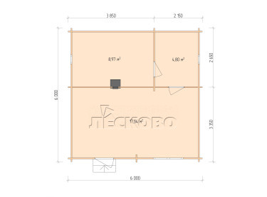 Outdoor sauna "BL" series 6×6