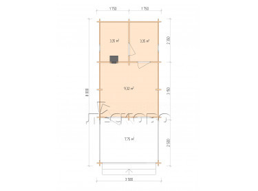 Outdoor sauna "BV" series 3.5×5.5