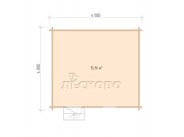 Gartenhaus "DS" serie 4.5×4