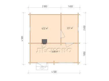 Outdoor sauna "BL" series 4.5×4.5