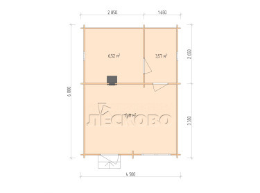 Outdoor sauna "BL" series 4.5×6