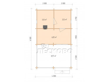 Outdoor sauna "BV" series 4×4