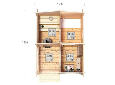 Außensauna "BK" serie 3.5×4.5