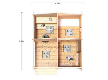 Außensauna "BK" serie 4.5×5