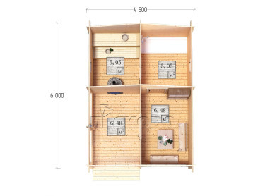 Außensauna "BK" serie 4.5×6