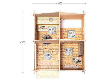 Outdoor sauna "BK" series 4×4.5