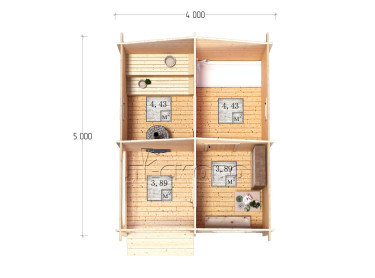 Outdoor sauna "BK" series 4×5