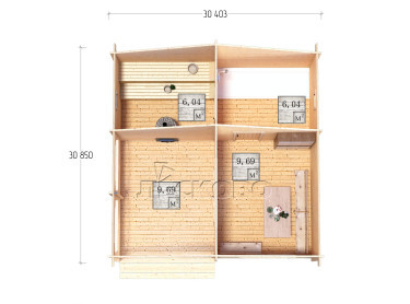 Außensauna "BK" serie 6×6