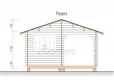 Outdoor sauna "BK" series 4.5×4.5