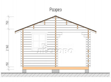 Outdoor sauna "BK" series 4×6