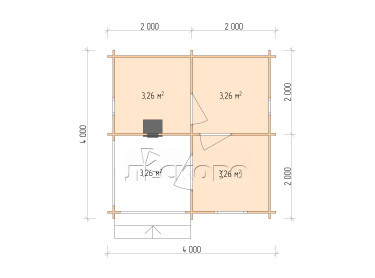 Outdoor sauna "BK" series 4×4