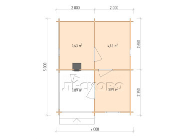 Outdoor sauna "BK" series 4×5