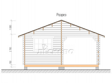 Outdoor sauna "BK" series 5.5×5.5