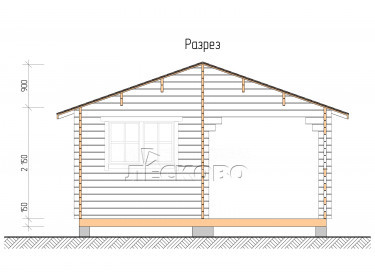 Outdoor sauna "BK" series 5×6