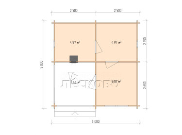 Outdoor sauna "BK" series 5×5