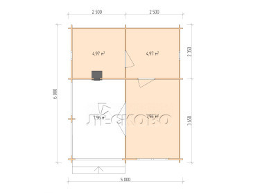 Outdoor sauna "BK" series 5×6