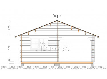 Outdoor sauna "BK" series 6×6