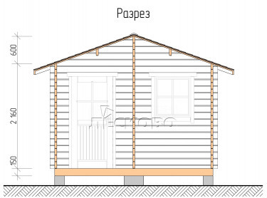 Outdoor sauna "BL" series 3.5×5.5