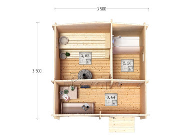 Außensauna "BL" serie 3.5×3.5