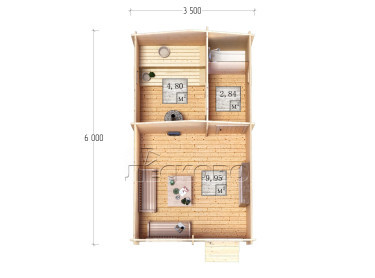 Outdoor sauna "BL" series 3.5×6