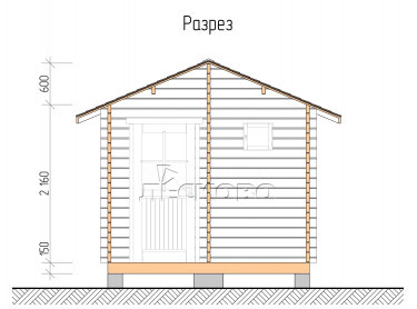 Outdoor sauna "BL" series 3×4.5