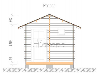 Outdoor sauna "BL" series 3×3