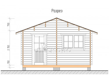 Outdoor sauna "BL" series 4.5×6