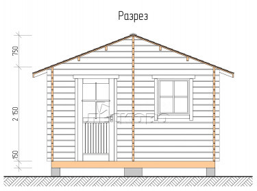 Outdoor sauna "BL" series 4×4