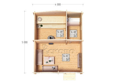 Outdoor sauna "BL" series 4×5