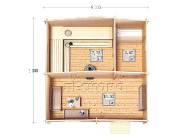 Outdoor sauna "BL" series 5×5