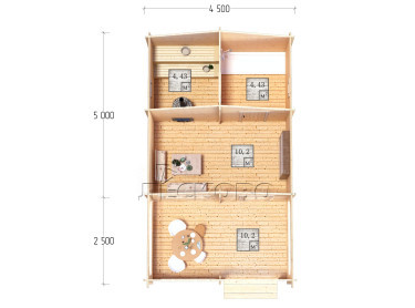 Outdoor sauna "BV" series 4.5×5