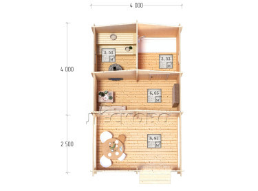 Outdoor sauna "BV" series 4×4