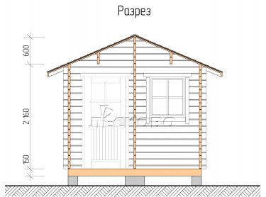 Outdoor sauna "BV" series 3×6