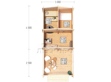 Outdoor sauna "BV" series 3×4