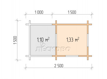 Spielhaus "DD" serie 2.5×1.5